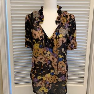 Anthropologie floral blouse